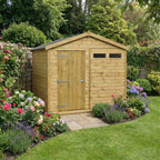Apex Felt Roof Pressure Treated Timber Security Shed