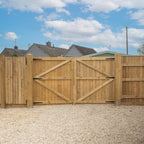 Shebbear Pressure Treated Timber Featheredge Driveway Gate Pair