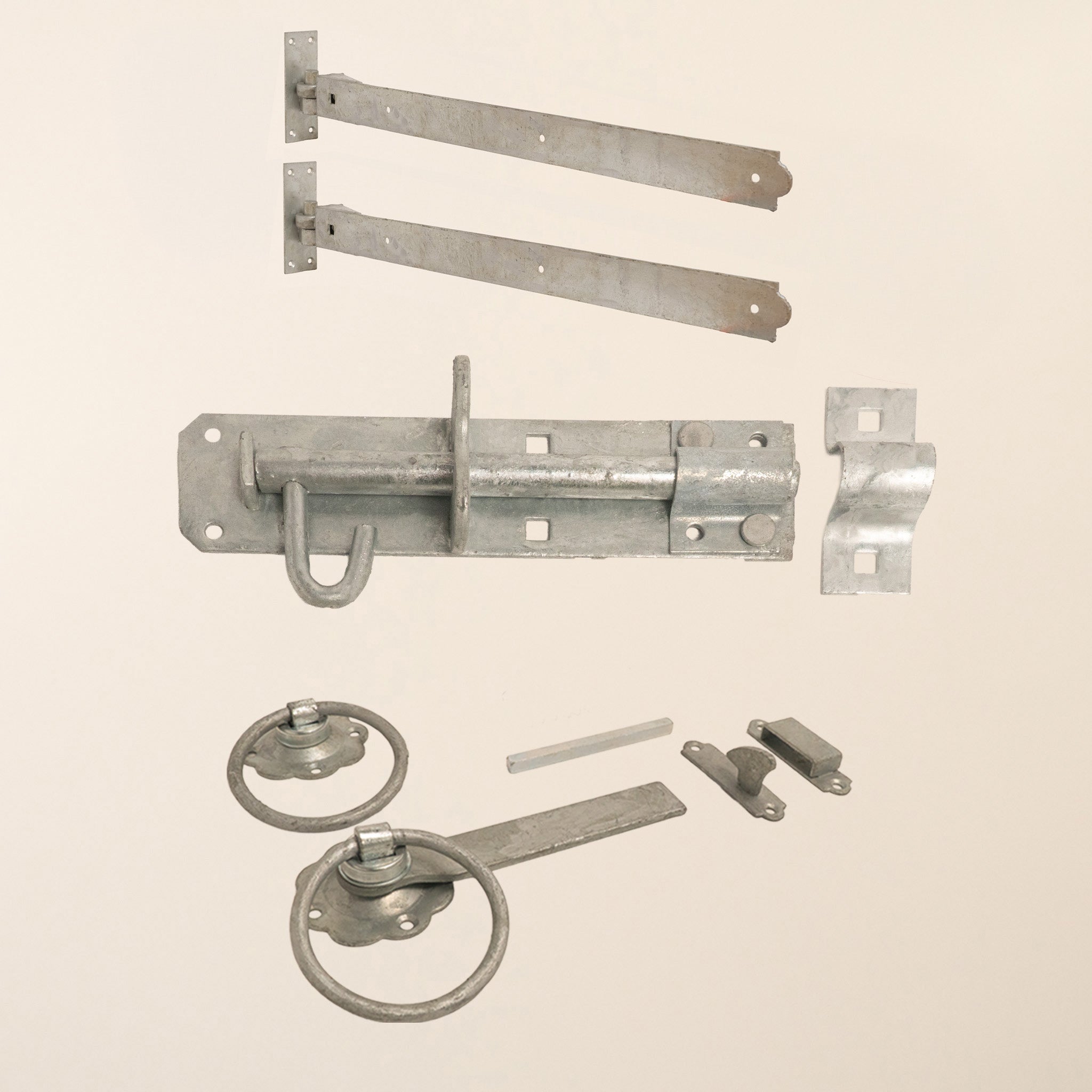 Side Gate Ironwork Bundle (1x Pair of 30" Galvanised Hinge)