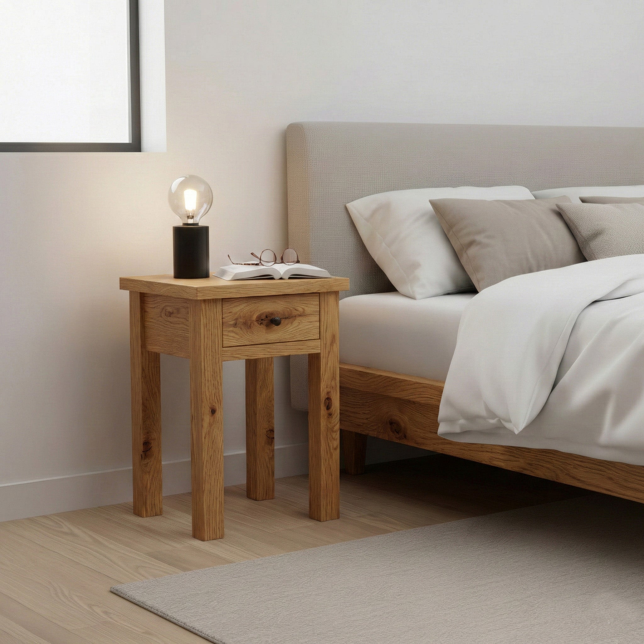 Shebbear Scandinavian Pine Bedside Table
