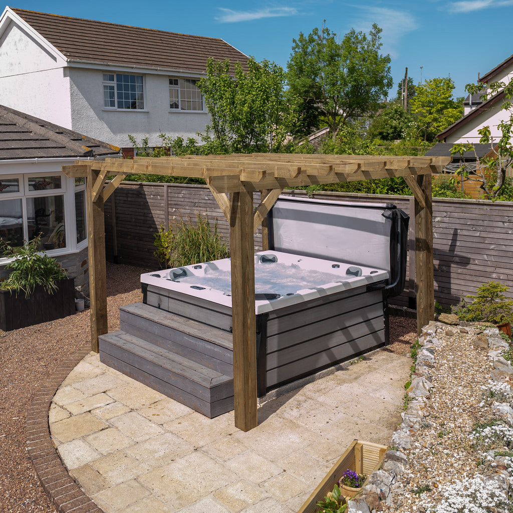 Wooden Pergola - Flat & Open Roof