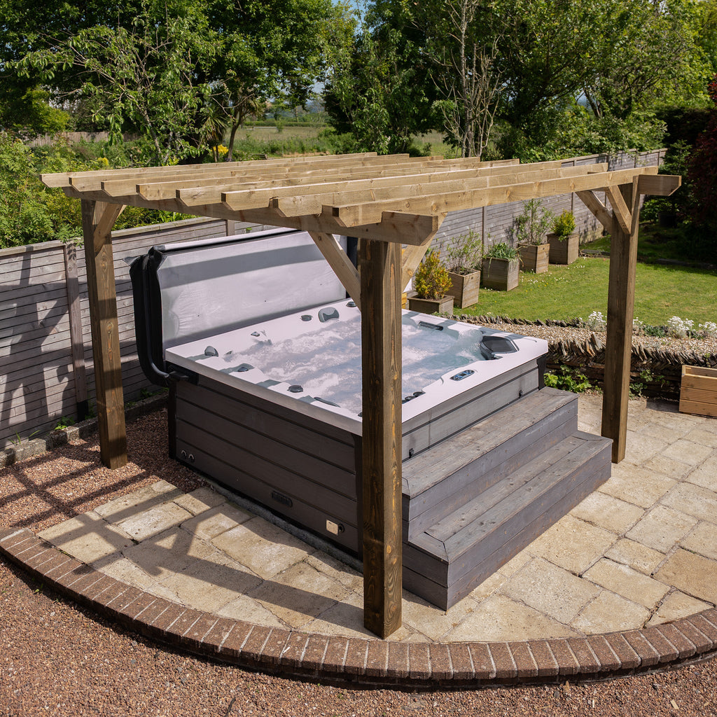 Wooden Pergola - Flat & Open Roof