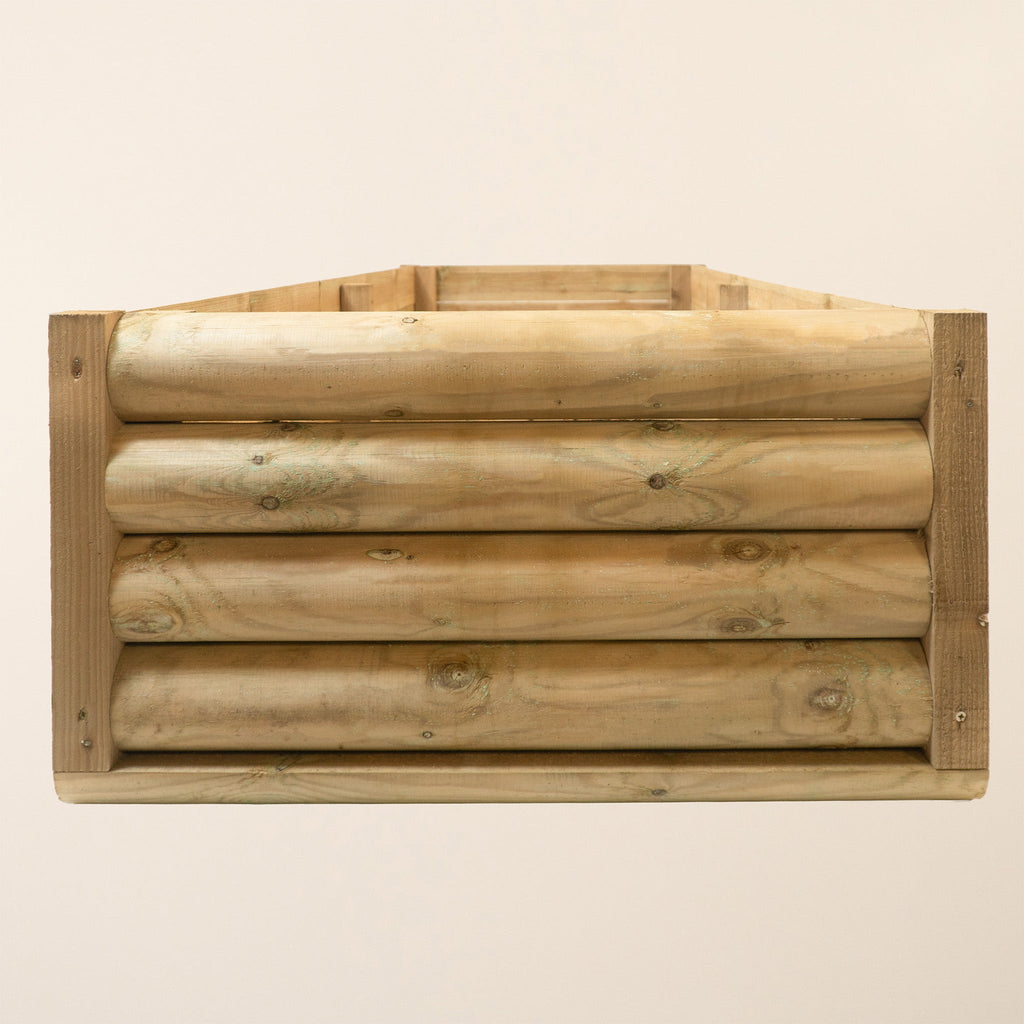 Scandinavian Redwood Half-Round Garden Planter