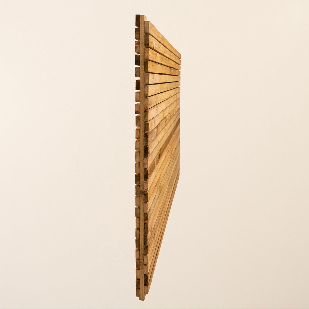 Scandinavian Redwood Rough Sawn Double Sided Slatted Panel