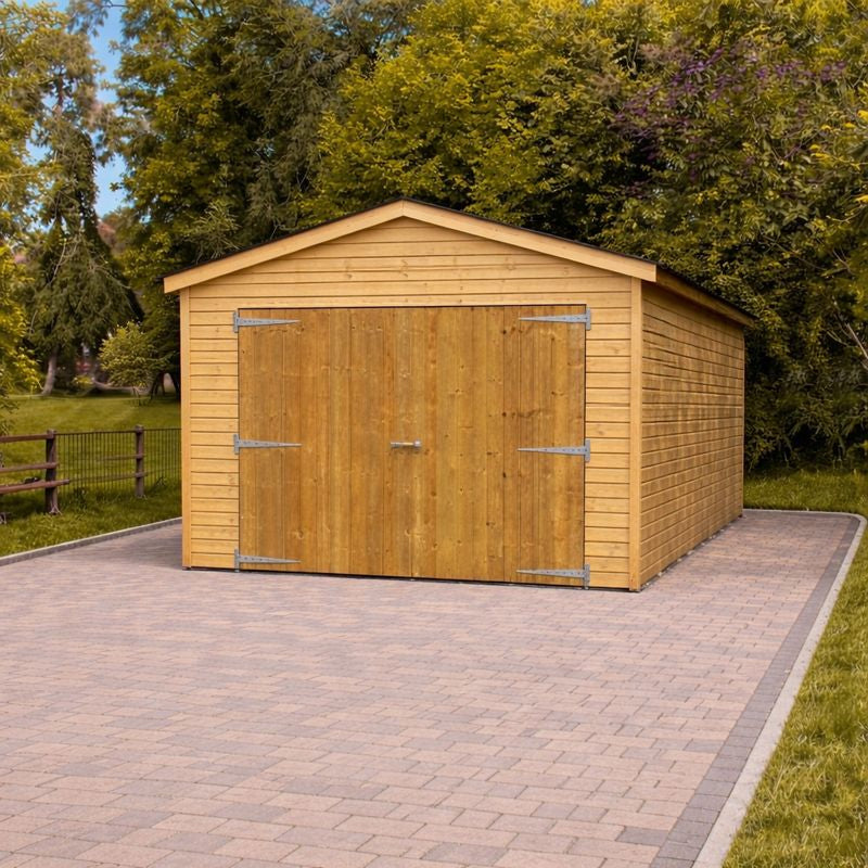 Slate Roof Wooden Garage