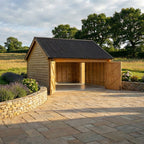 Oak Corrugated Sheet Roof Garage