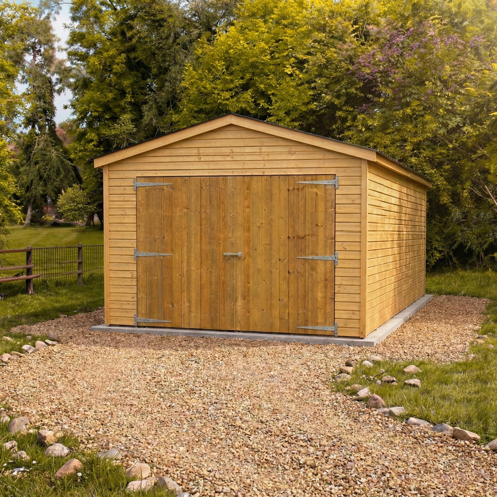 Slate Roof Wooden Garage