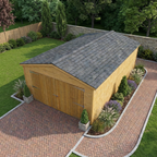 Slate Roof Wooden Garage