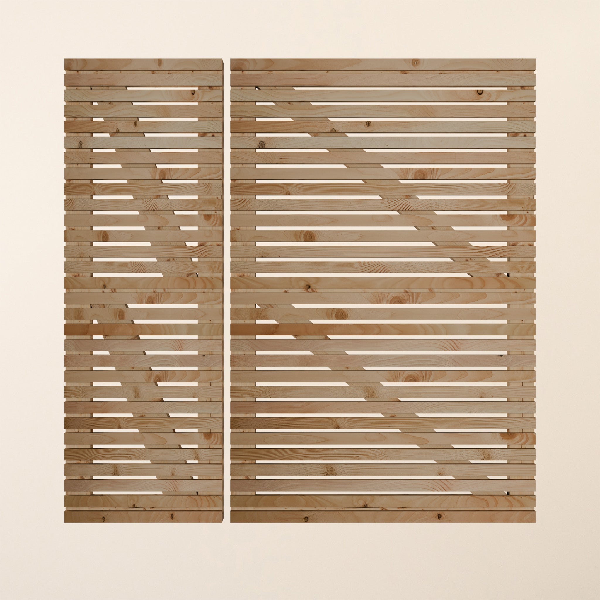 Larch Slatted 3/4 Split Entrance Gate (Pair)
