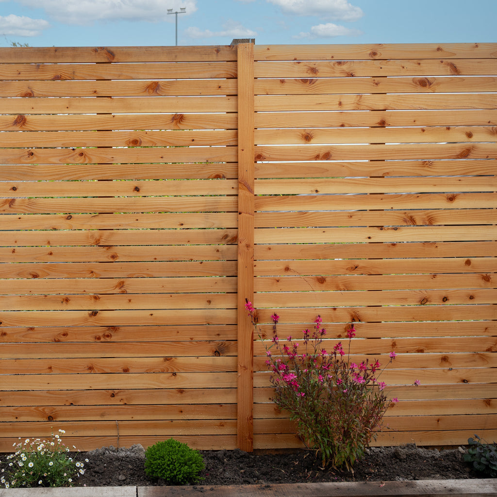 Cedar / Larch Slatted Fence Panels (6mm Spacings)