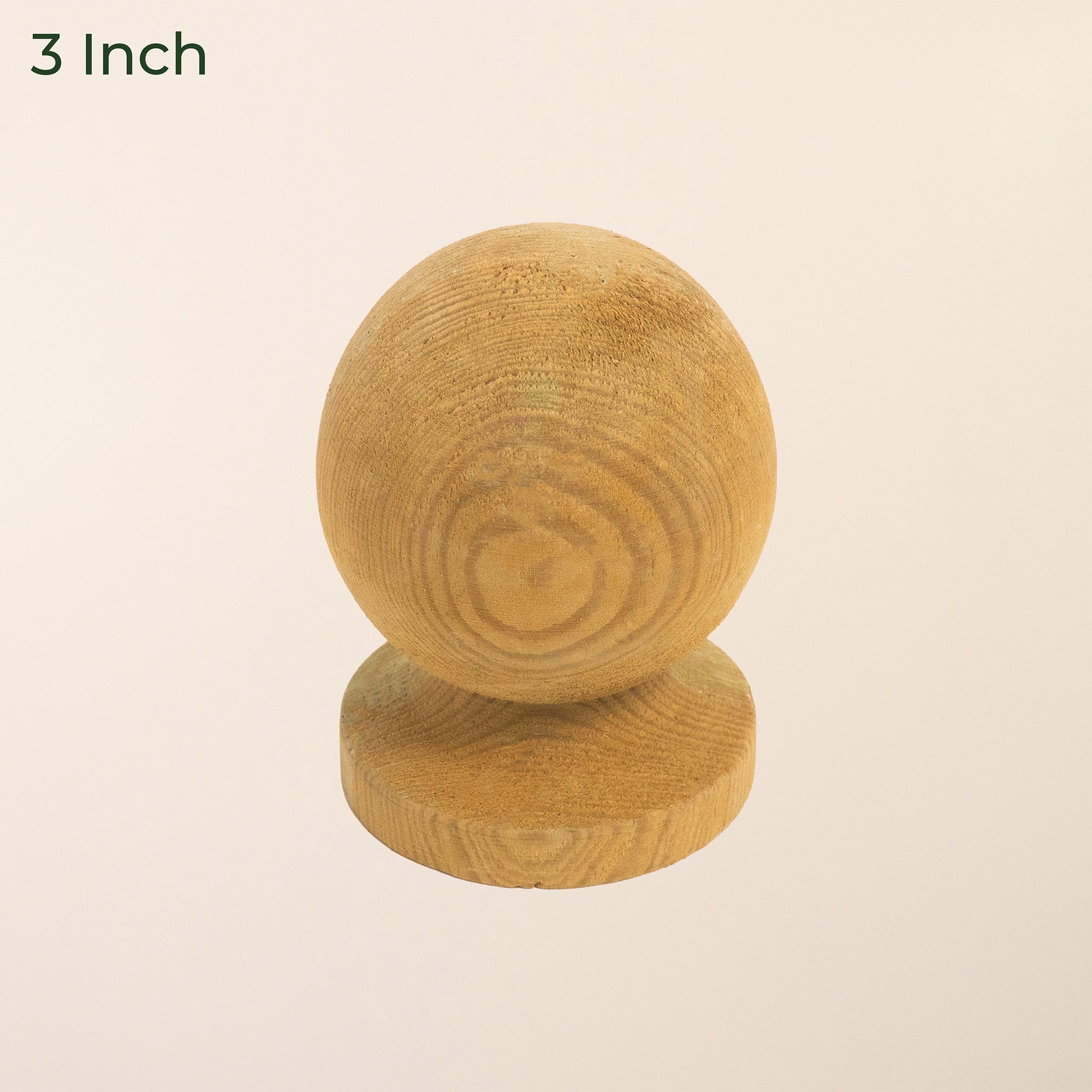 Softwood Ball Post Cap & Base