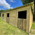 Corrugated Roof Wooden Stable (3.6m Wide)