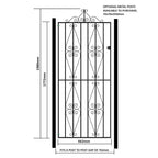 St Austell Steel Flat Top Tall Garden Gate