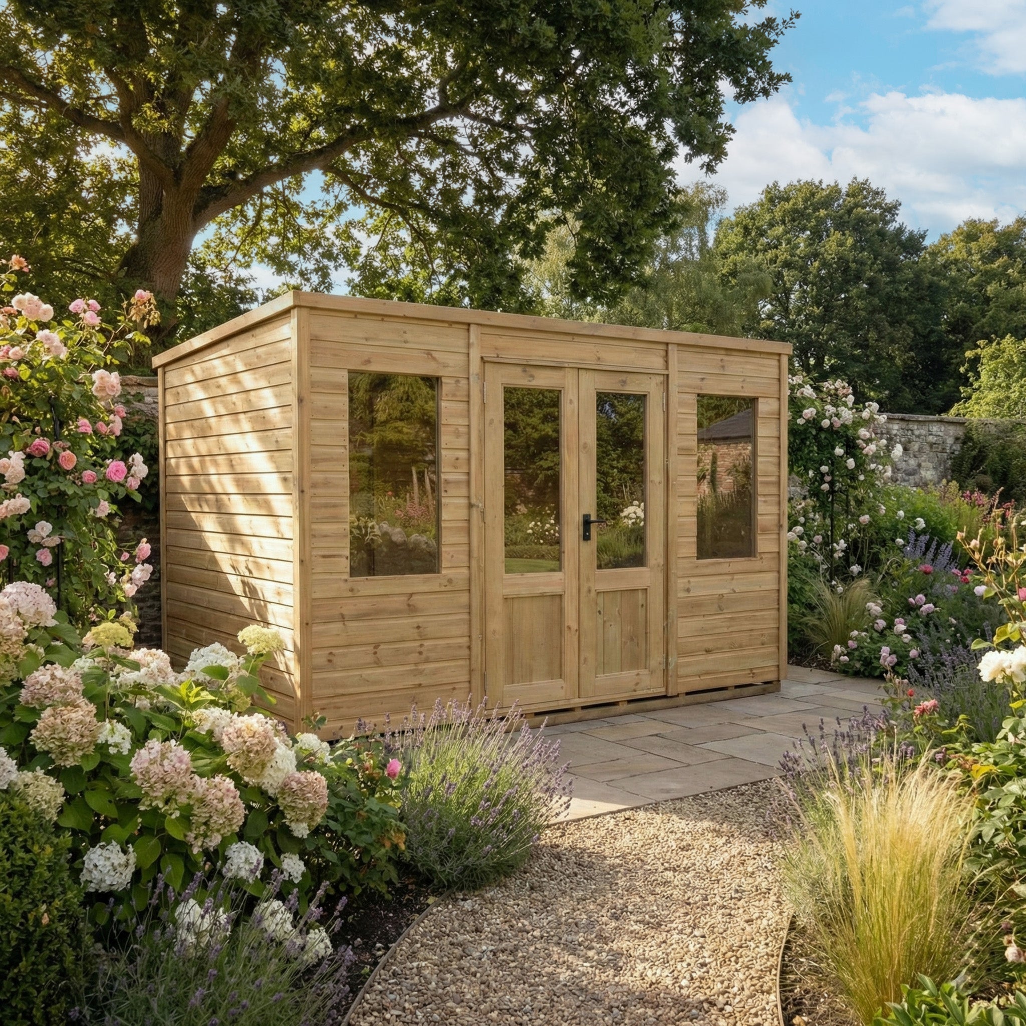 Ruby Pent Felt Roof Summerhouse