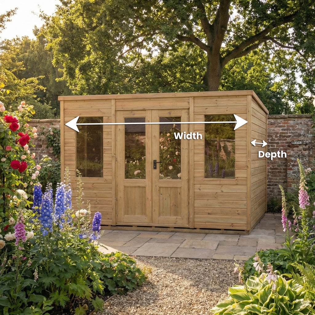 Ruby Pent Felt Roof Summerhouse