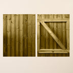 Scandinavian Redwood Tongue & Groove Flat Top Gate