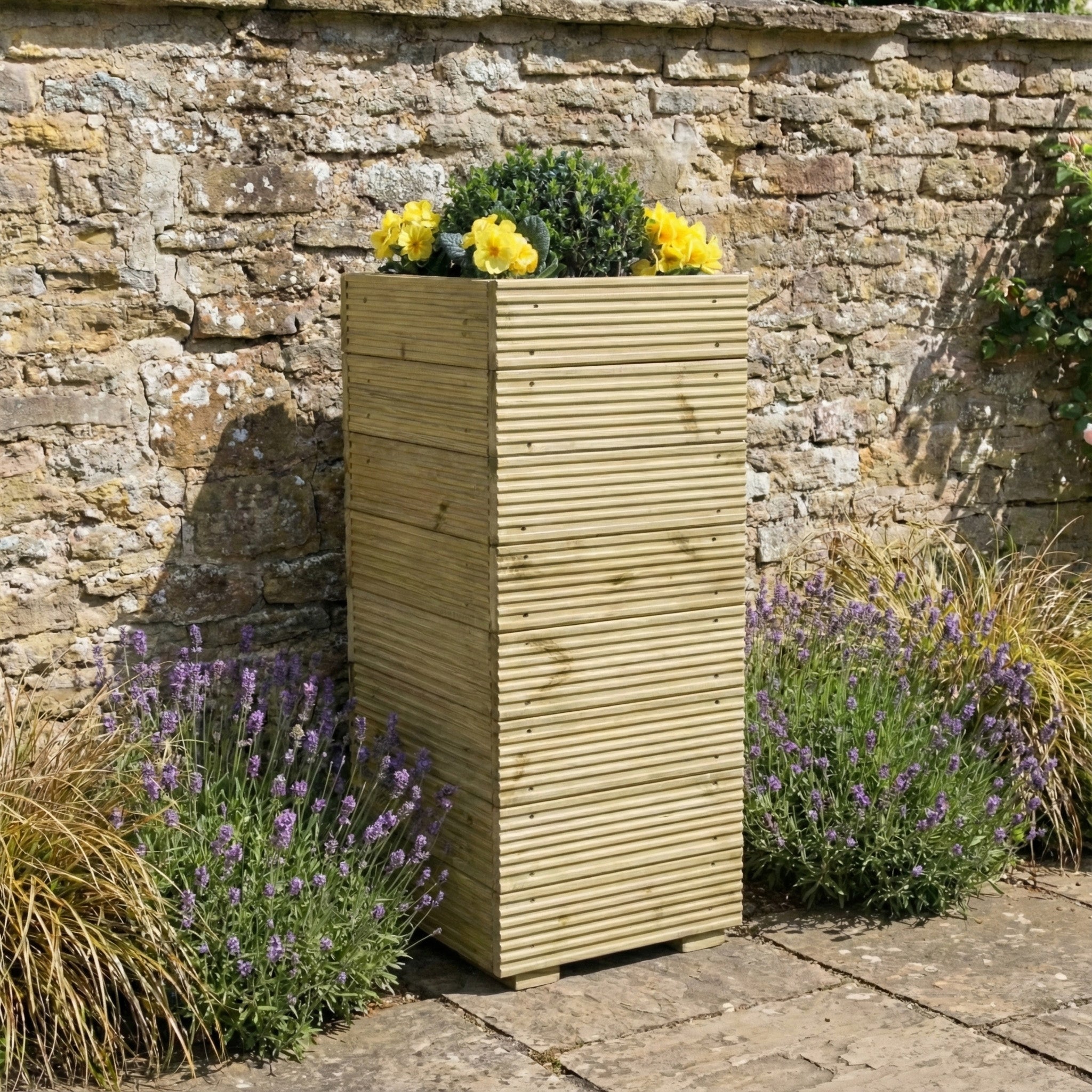 Scandinavian Redwood Tall Decking Planter (Extra Large)