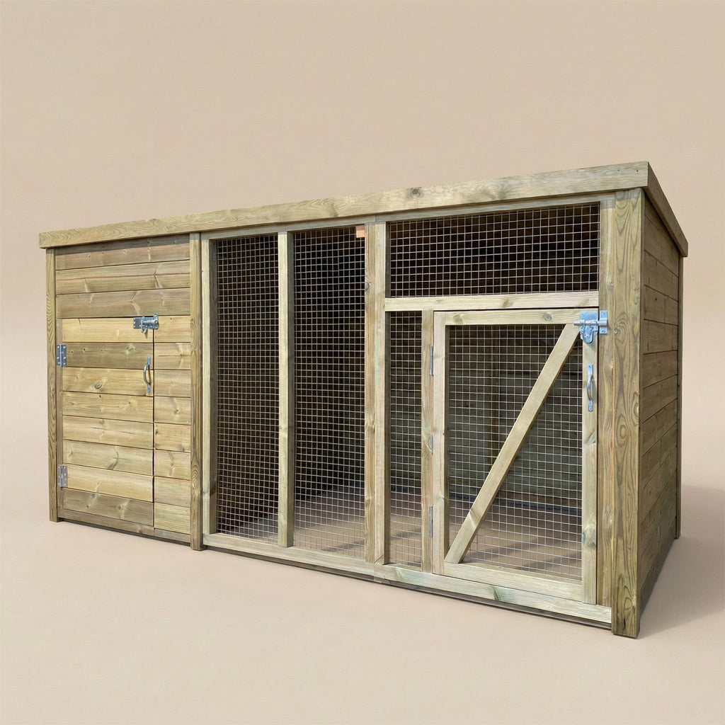 Scandinavian Redwood Dog Kennel
