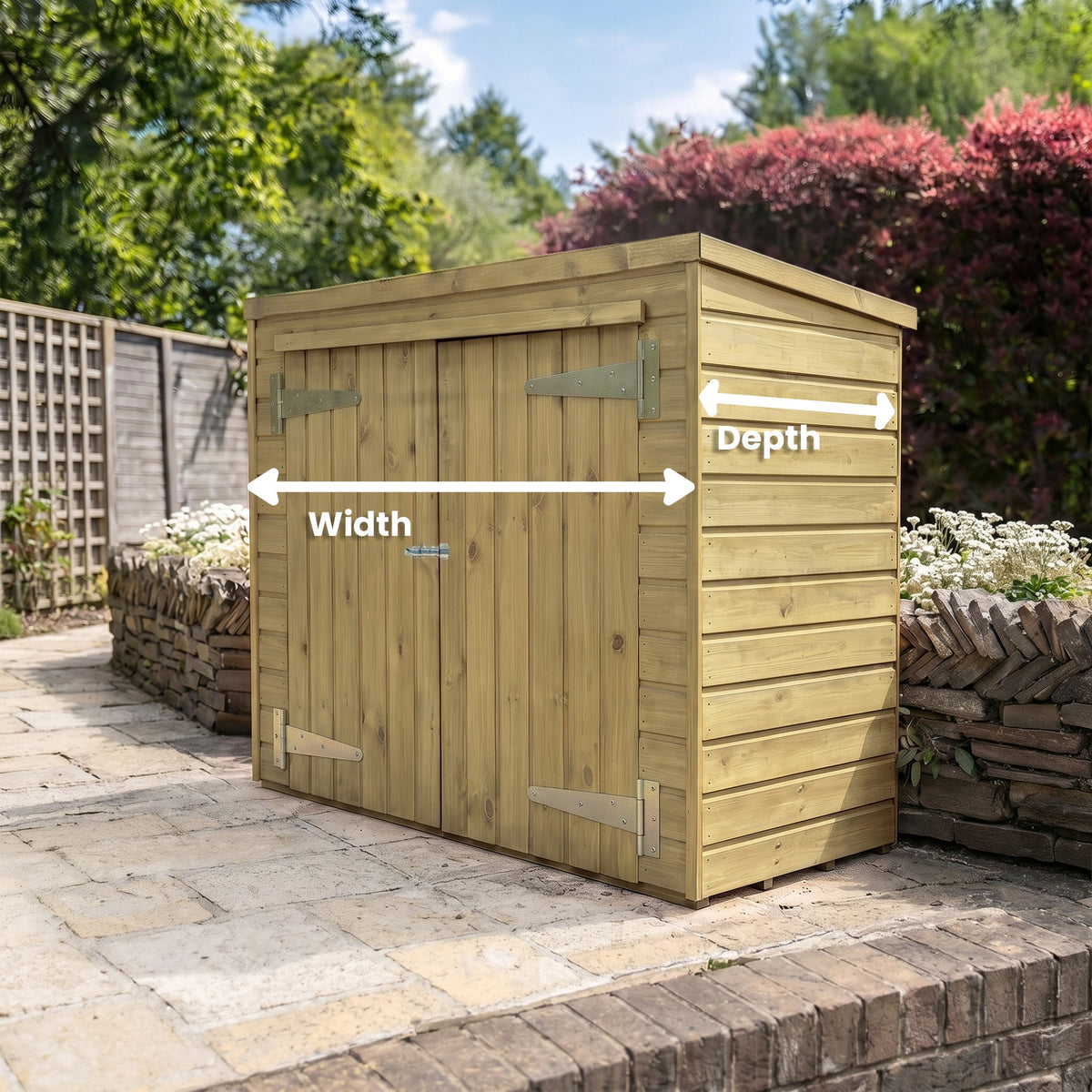 Pent Roof Pressure Treated Timber Tool Shed