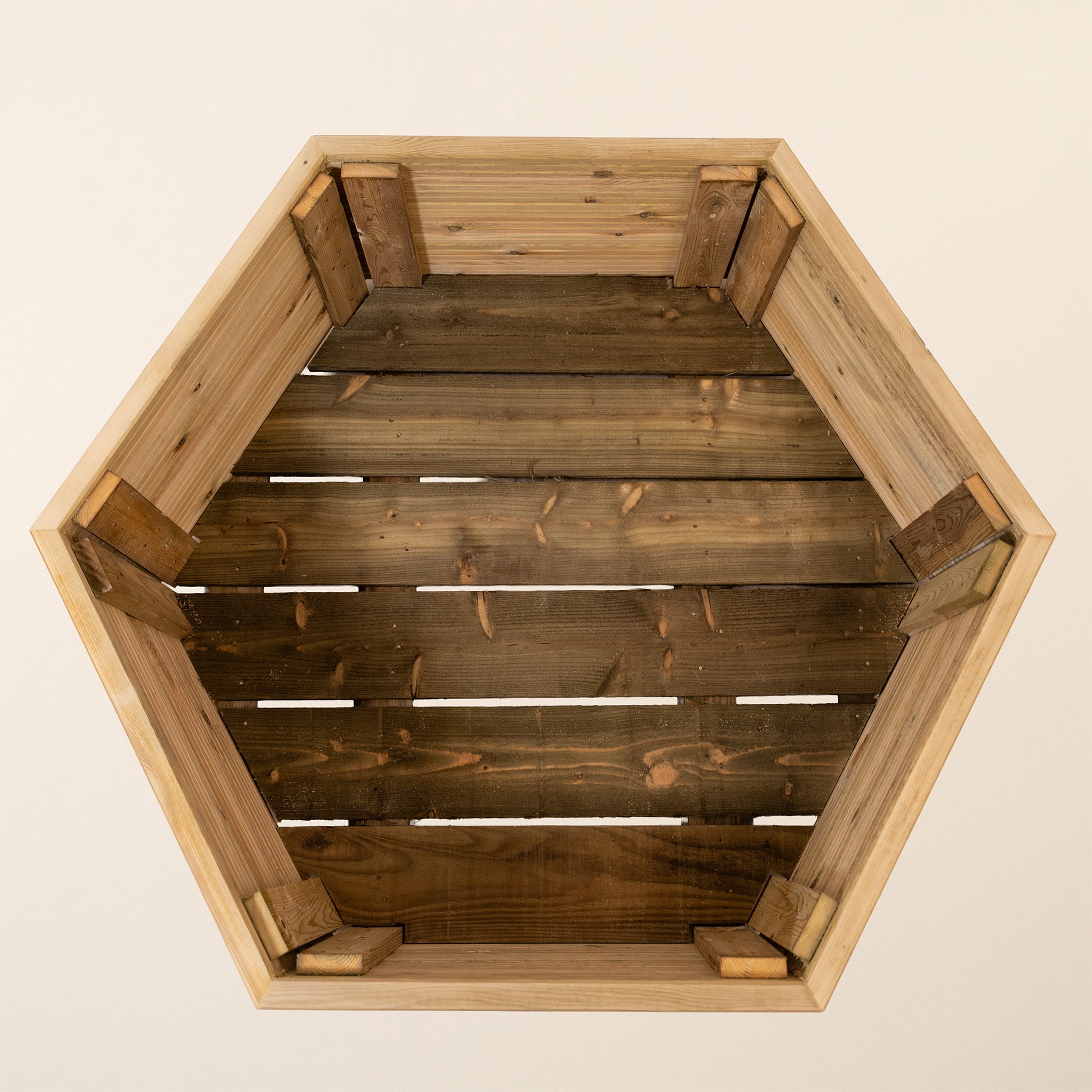 Scandinavian Redwood Hexagonal Decking Planter