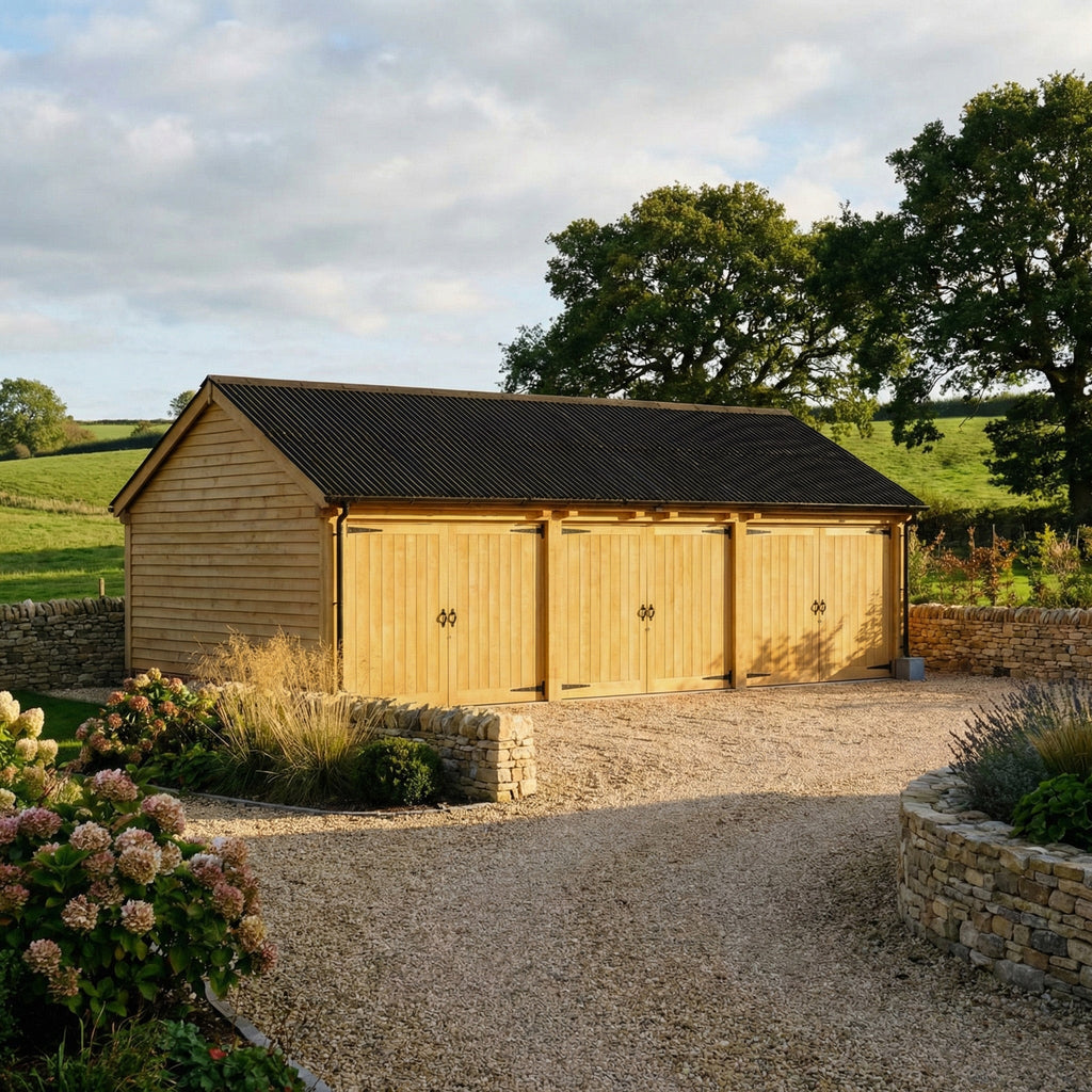Oak Garage - Multiple Roofing Options - Bespoke Sizes Available