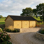 Oak Corrugated Sheet Roof Garage