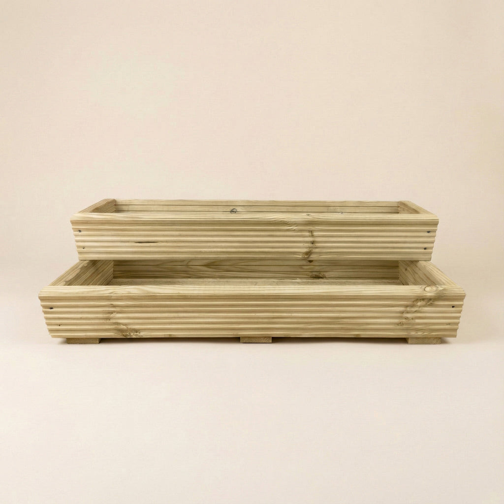 Scandinavian Redwood 2 Tier Planter