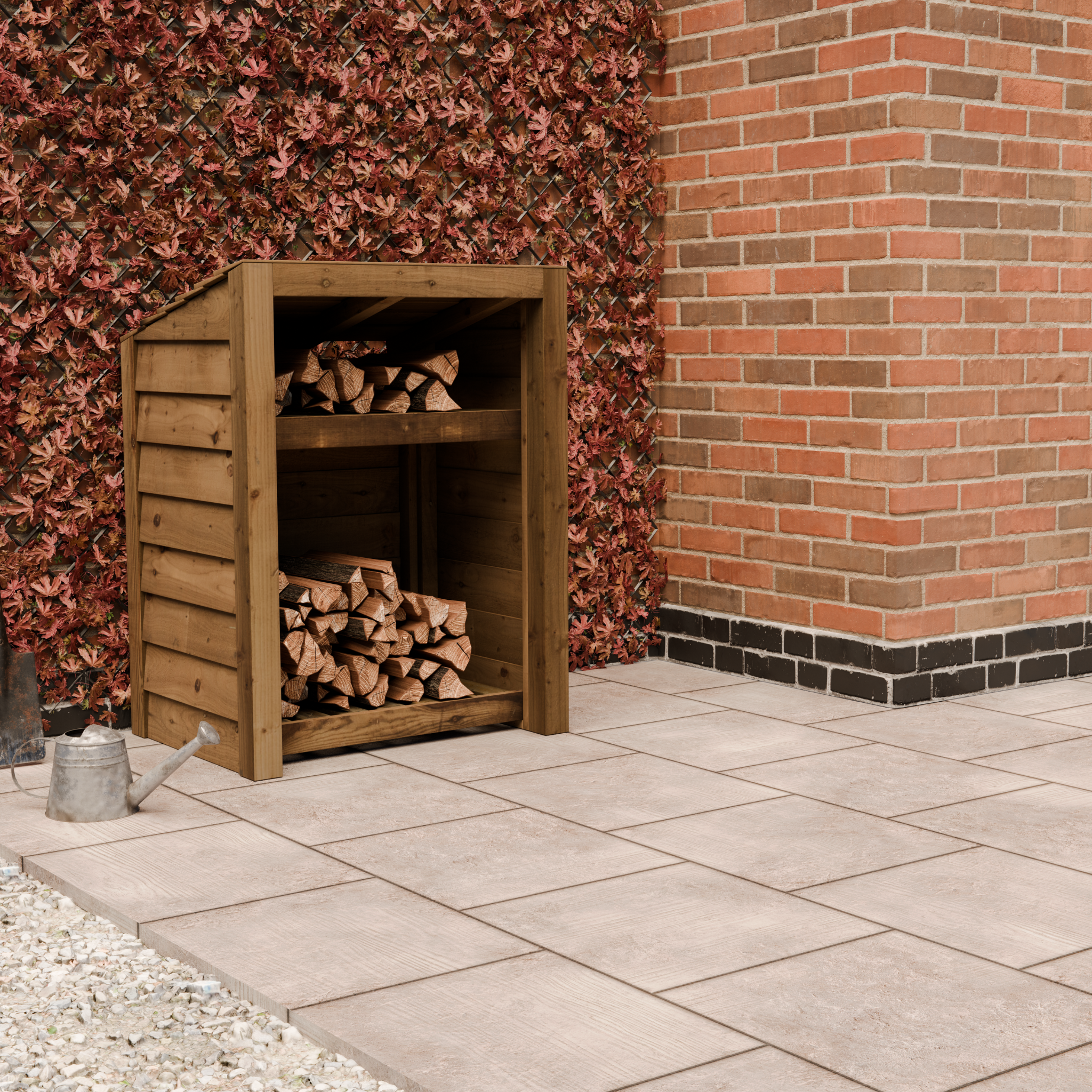 Timber Featheredge Log Store (Fully Assembled)