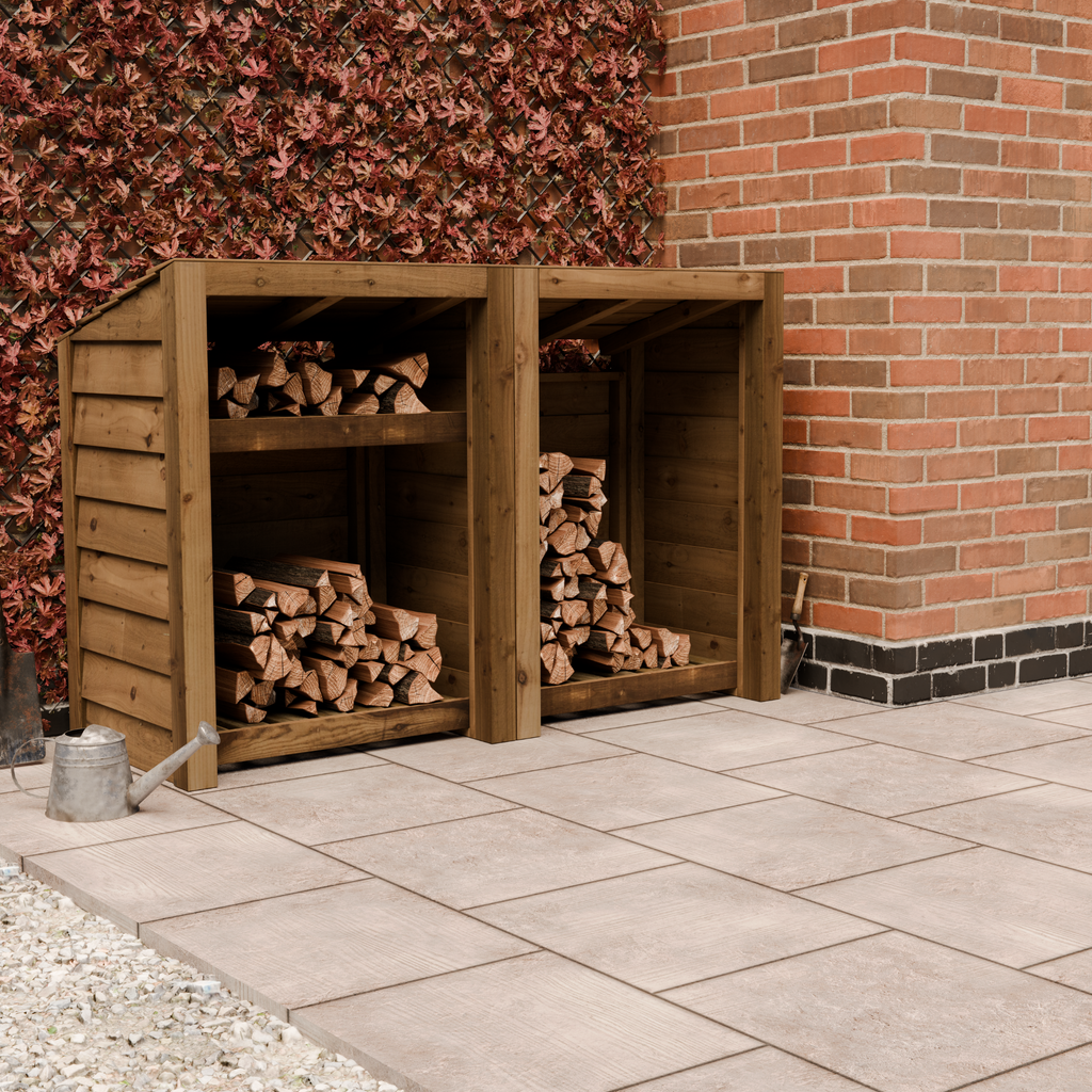 Timber Featheredge Log Store (Fully Assembled)