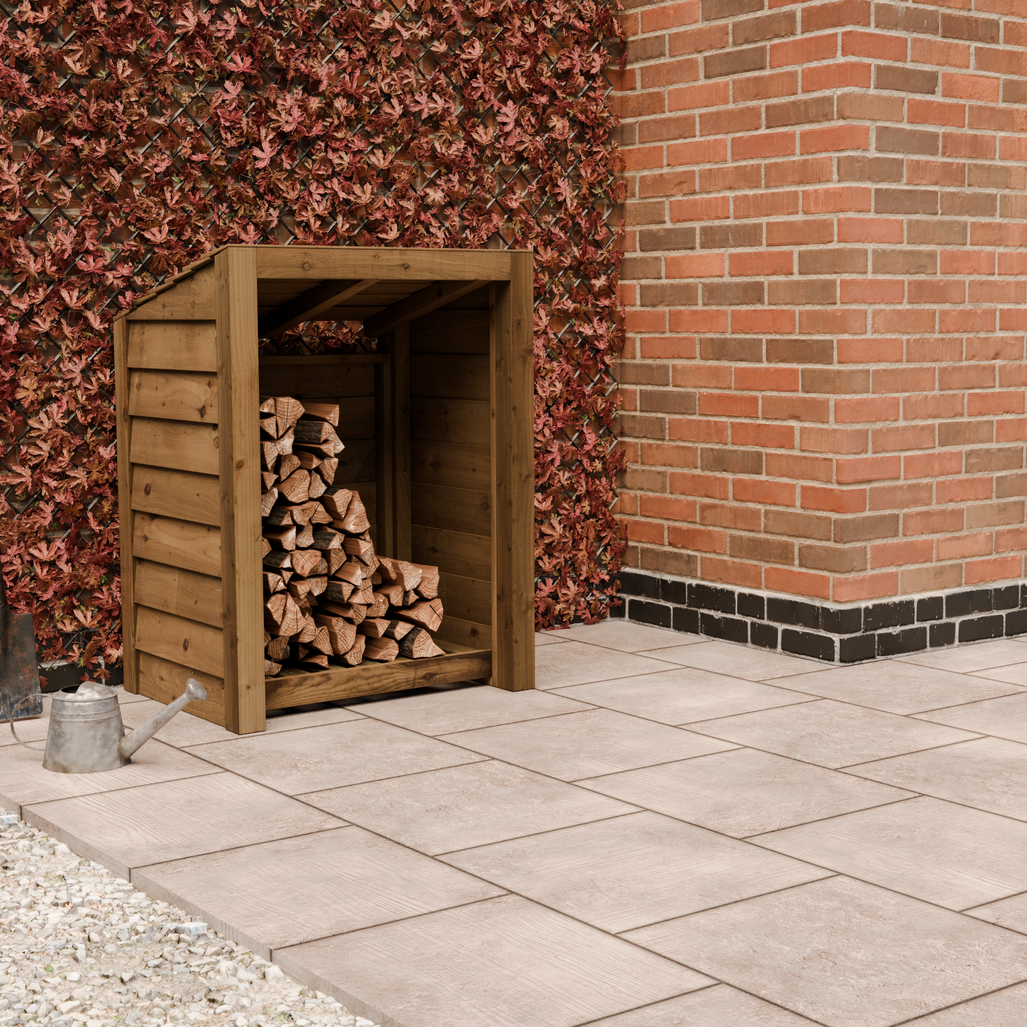 Timber Featheredge Log Store (Fully Assembled)