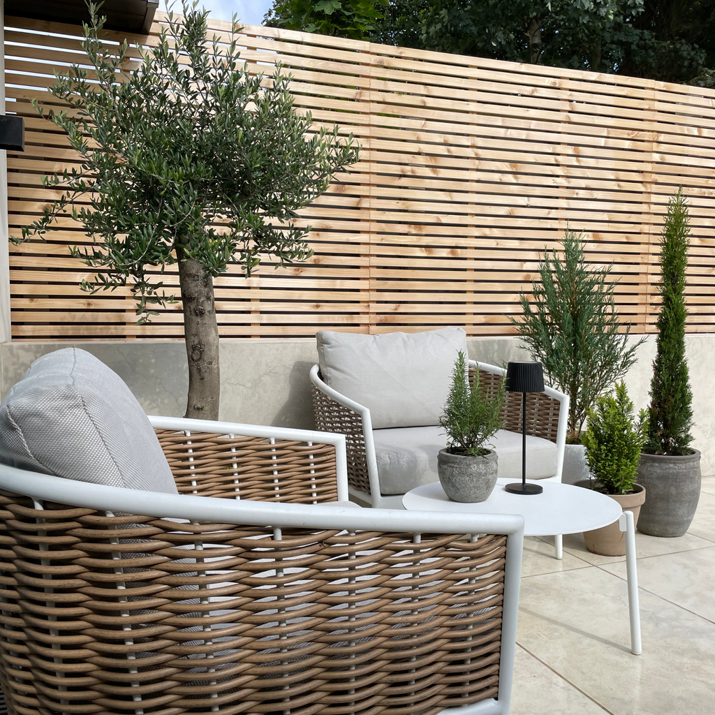 Cedar / Larch Slatted Fence Panels (Horizontal)