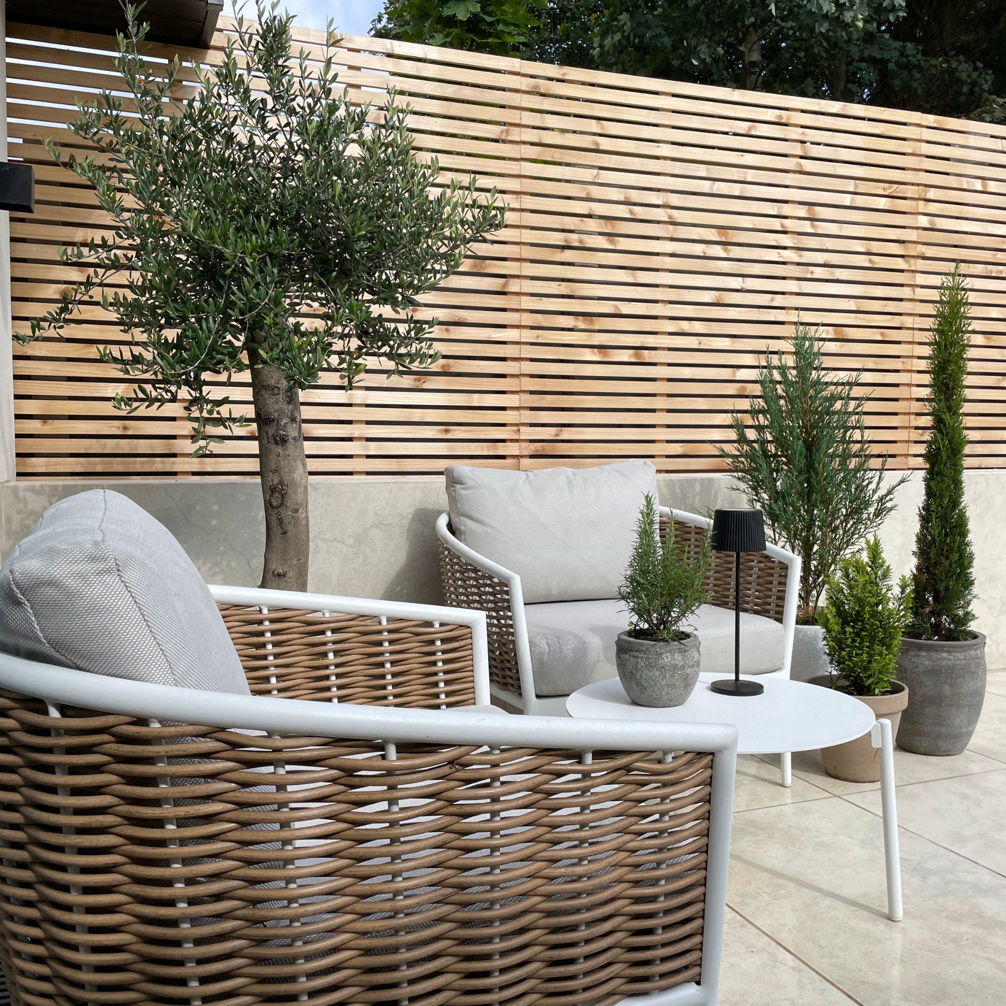 Cedar / Larch Slatted Fence Panels (Horizontal)