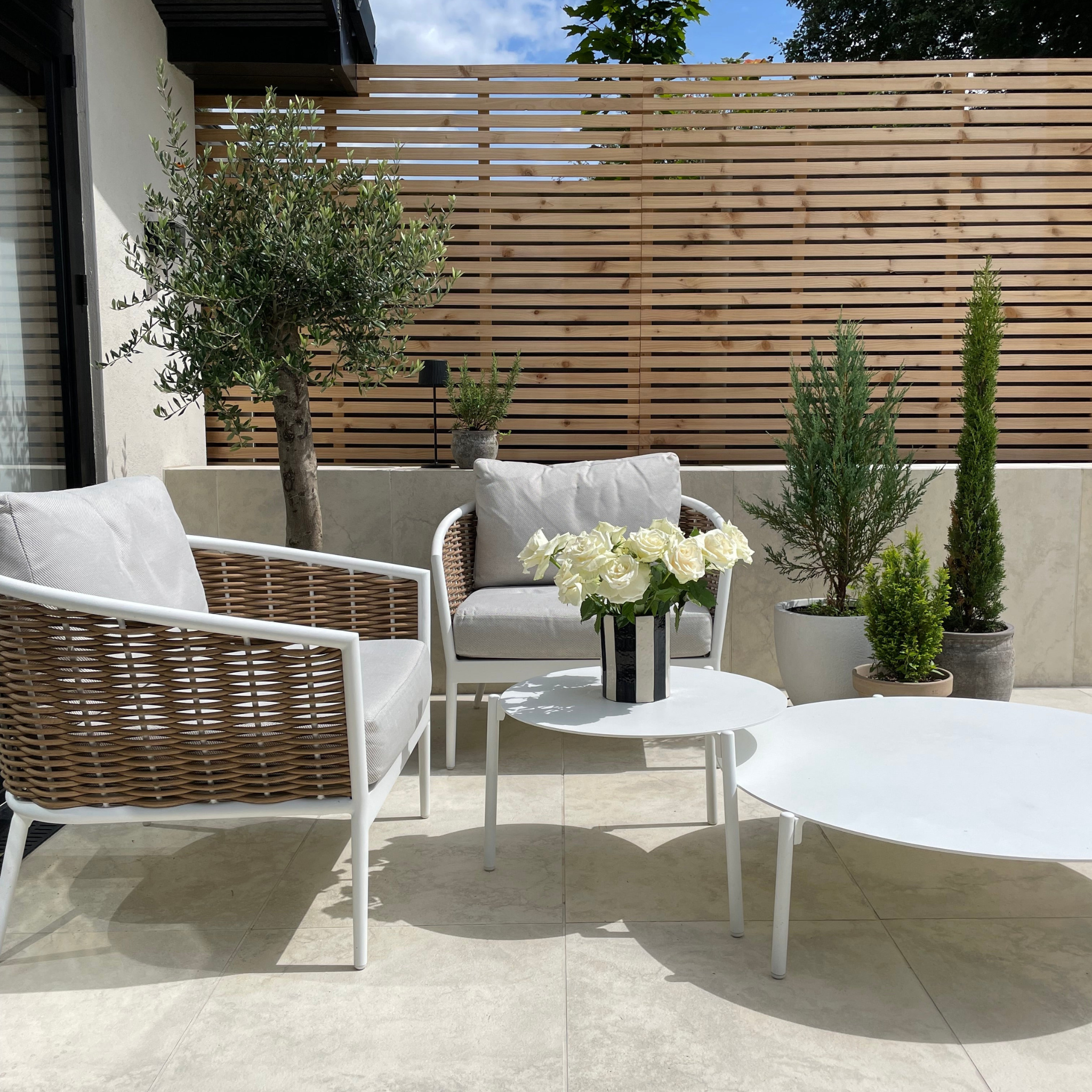 Cedar / Larch Slatted Fence Panels (Horizontal)