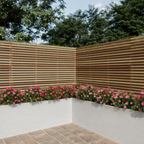 Iroko Slatted Fence Panels