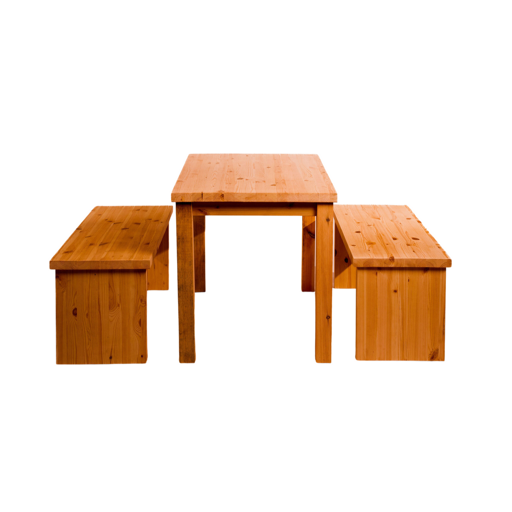 Tamar Scandinavian Pine Table & Bench Set