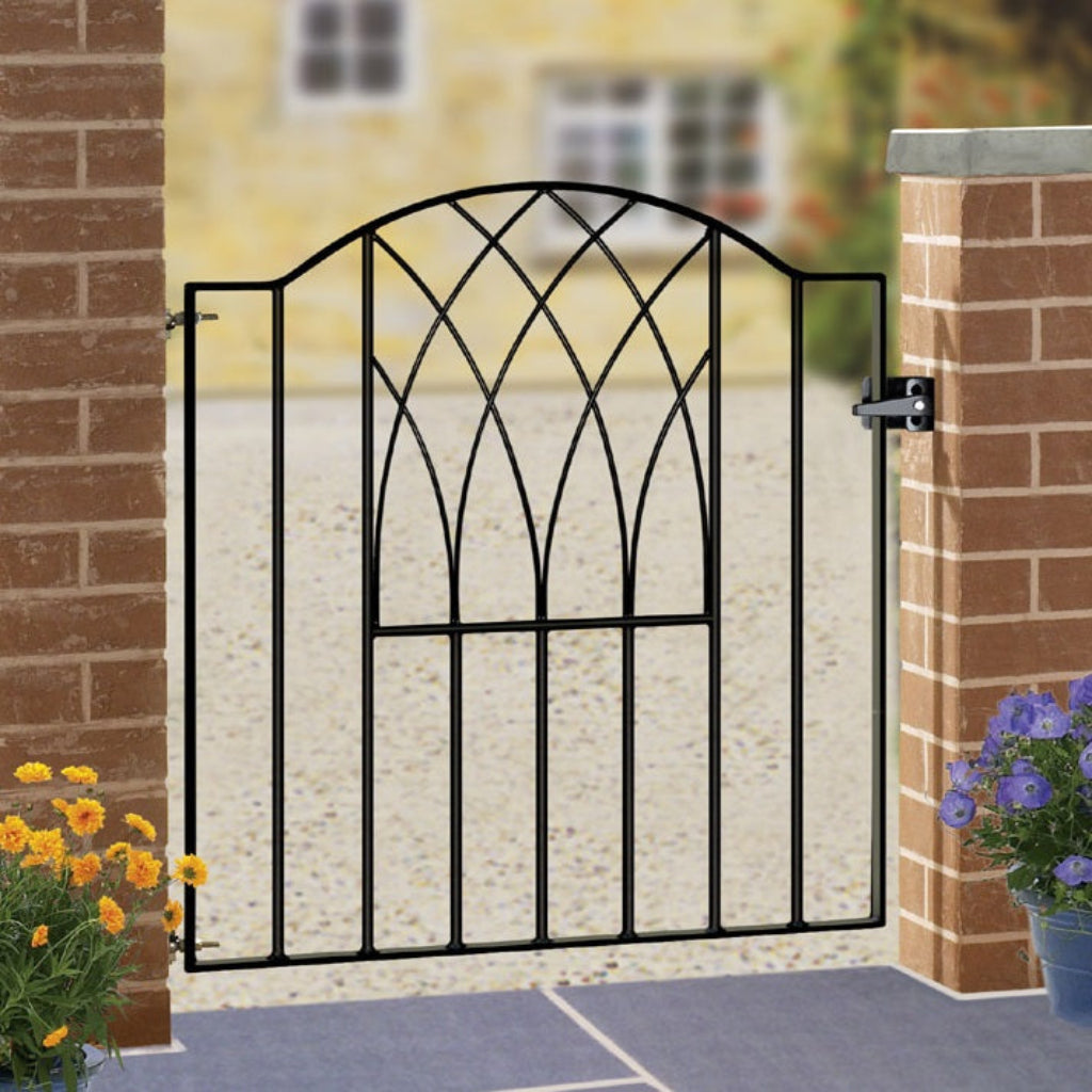 Altarnun Steel Stepped Bow Top Garden Gate