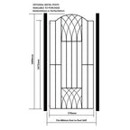Altarnun Steel Stepped Bow Top Tall Garden Gate