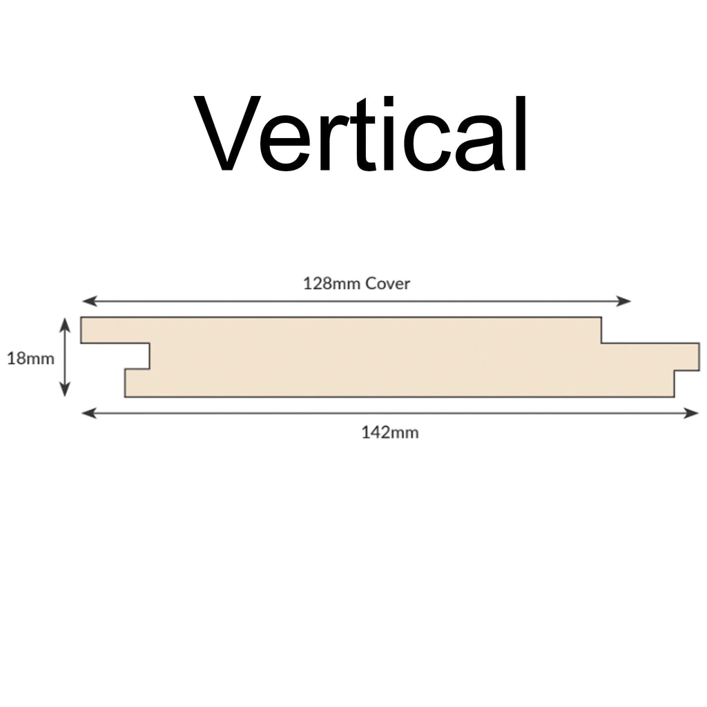 British Larch Shadow Gap 145mm x 19mm Cladding