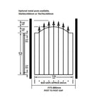 Saltash Steel Bow Top Garden Gate