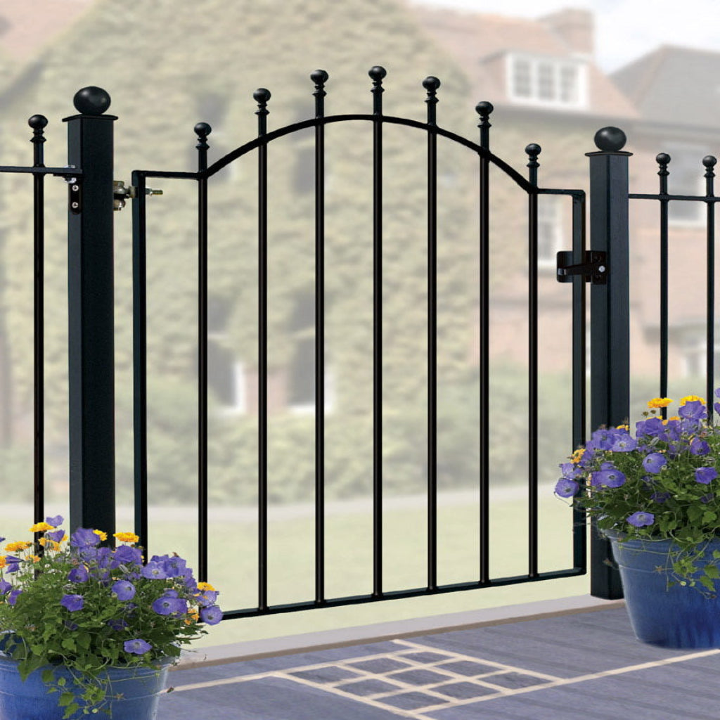 Mousehole Bow Top Steel Garden Gate