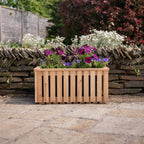 Ruby Ready Larch Slatted Planter
