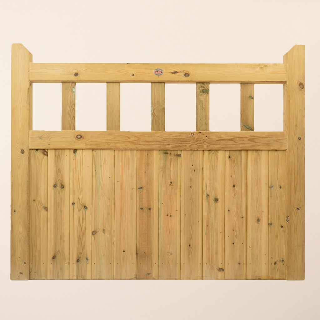 Cottage Scandinavian Redwood Mortise & Tenon Side Gate