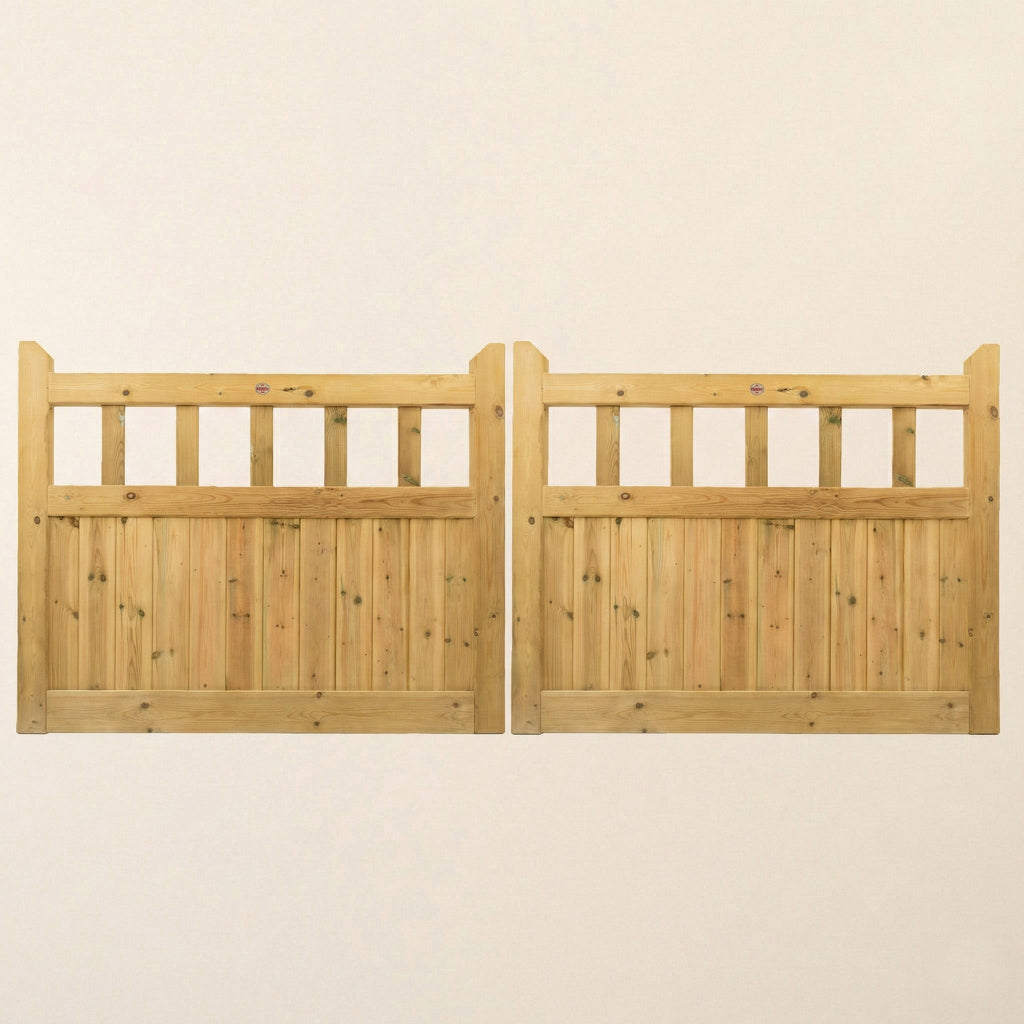 Cottage Scandinavian Redwood Sliding Driveway Gate