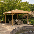 Ruby 4 Pitch Cedar Featheredge Roof Wooden Gazebo