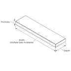 Bespoke Solid Wooden Floating Shelf (150mm Depth x 18mm Thickness)