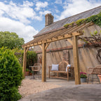 Lean-To Structure Open Roof Wooden Pergola