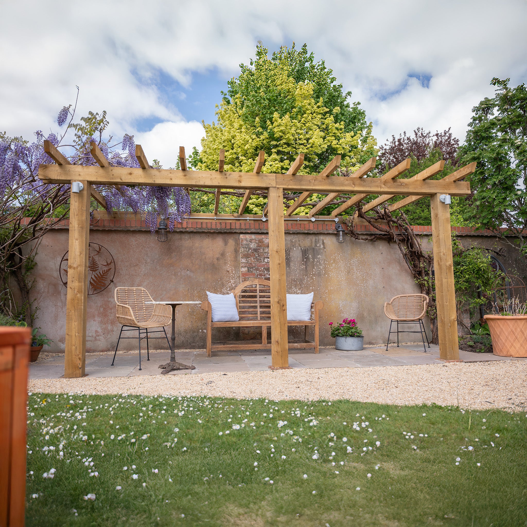 Ruby Lean-To Structure Open Roof Pergola