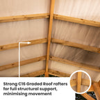 Lean-To Treated Featheredge Roof Oak Hardwood Gazebo