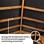 Lean-To Treated Featheredge Roof Oak Hardwood Gazebo