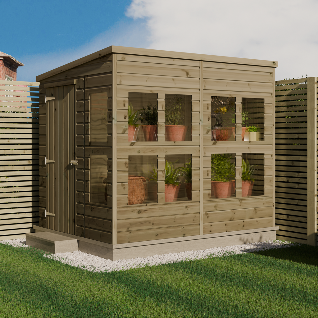 Pent Roof Pressure Treated Timber Potting Shed